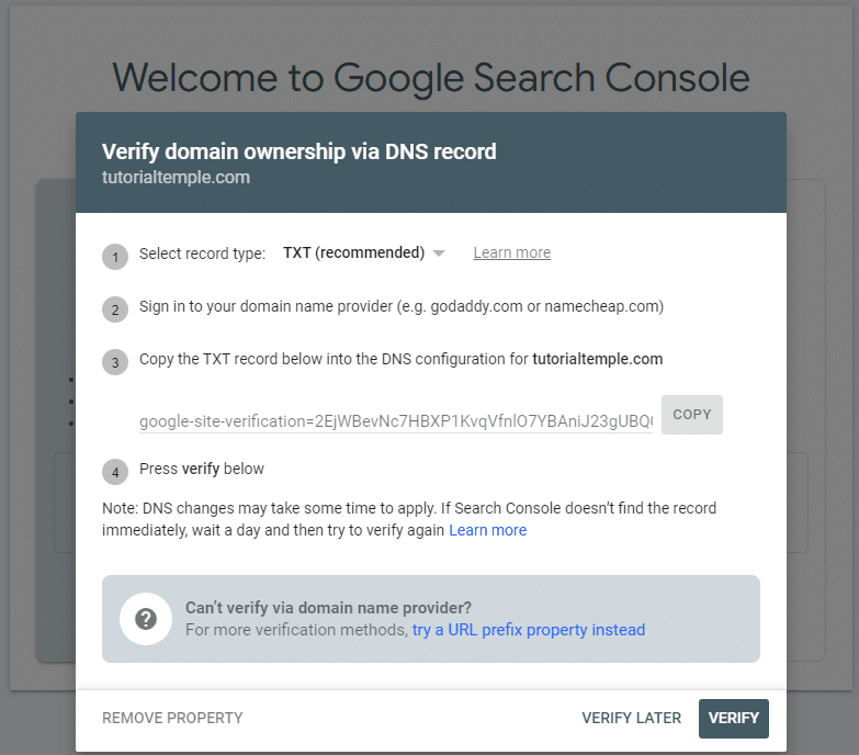 How to Verify Your Website in Google Search Console