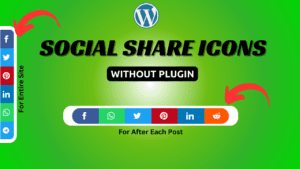 How to Add Social Share Buttons in GeneratePress Theme Without Using A Plugin