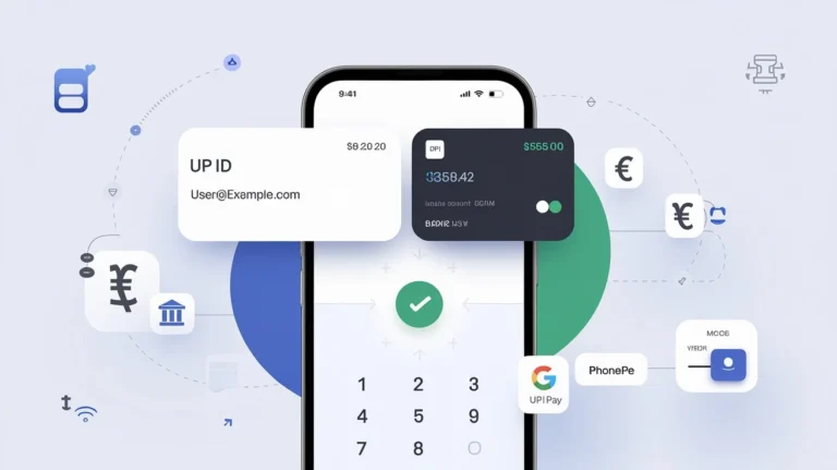 Mobile screen displaying UPI ID payment interface for digital payments in India